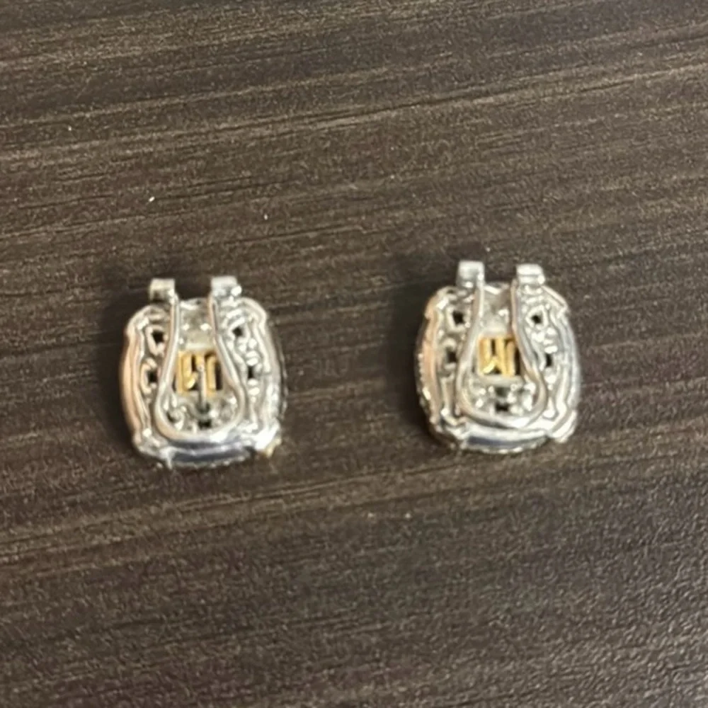 John Medeiros five strand two tone Necklace 16” and matching earrings - Picture 6 of 7